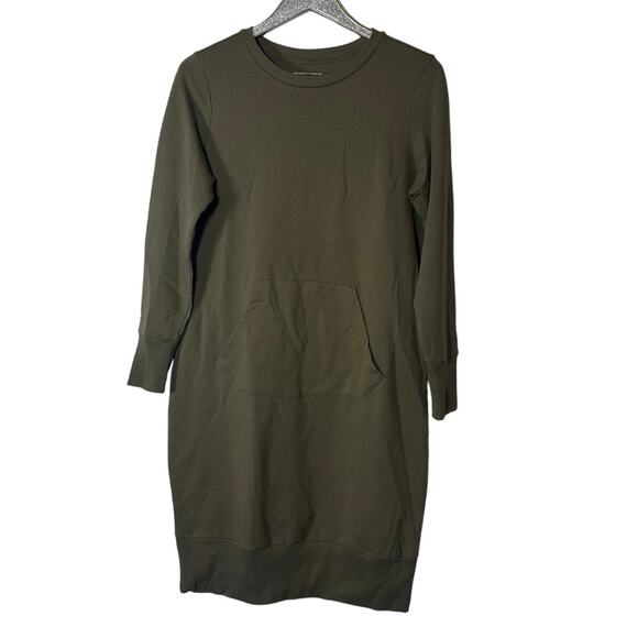 Universal Standard Bree Sweatshirt Dress Army Green - Picture 1 of 6